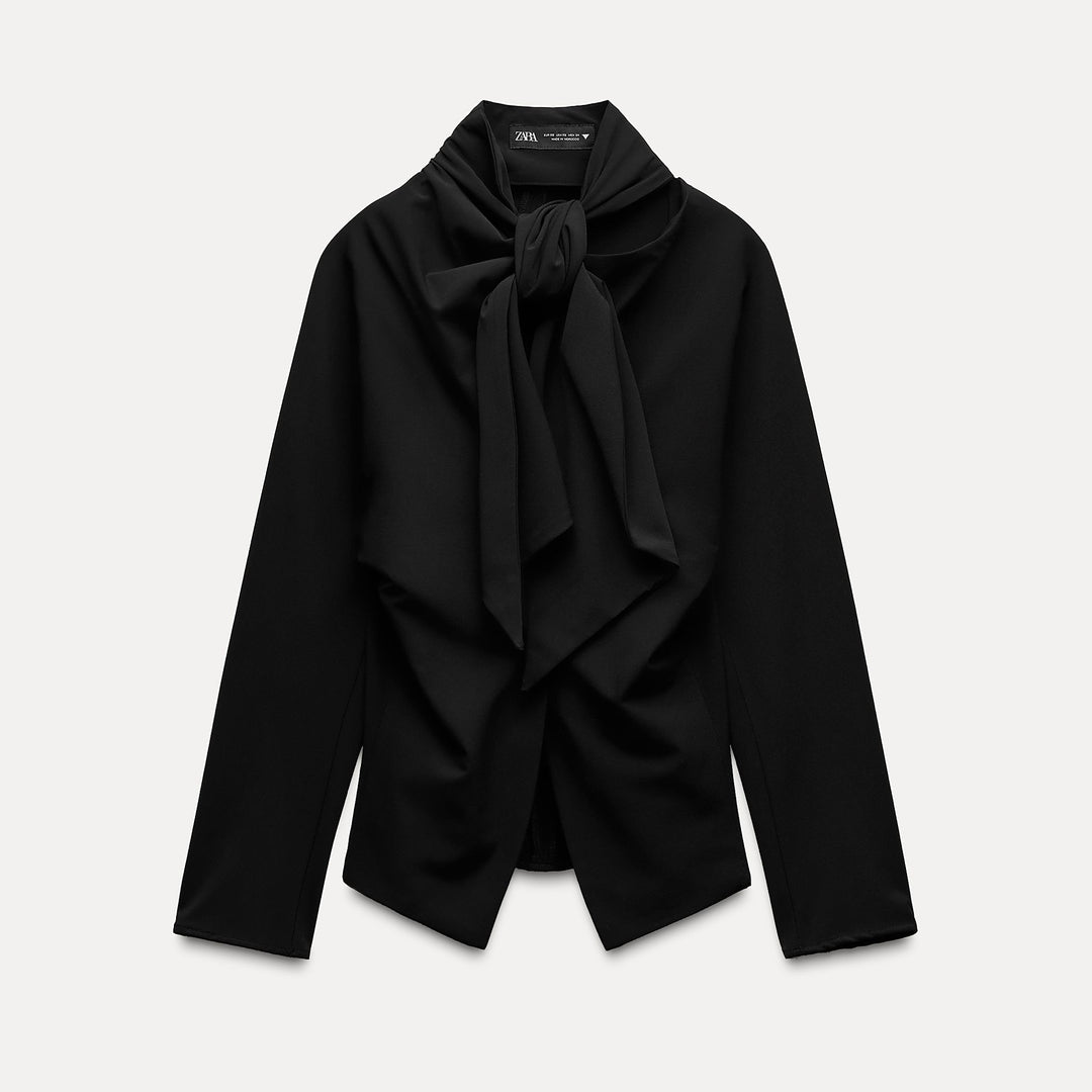 Moudda ZARA - Chemise poliviscose détail nœud col - Tunisie 1