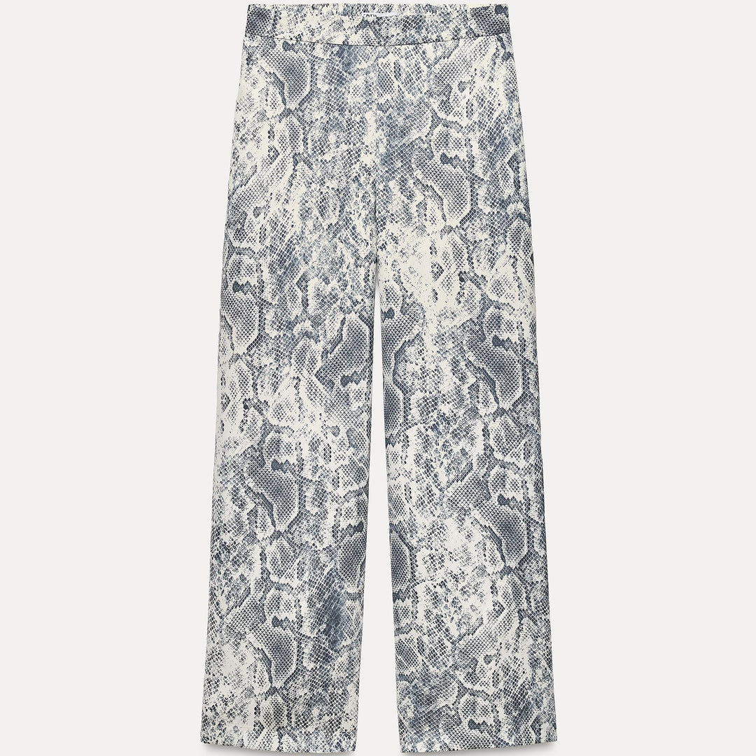 Moudda ZARA - Pantalon jambe large élastique imprimé animalier coordonné - Tunisie 1