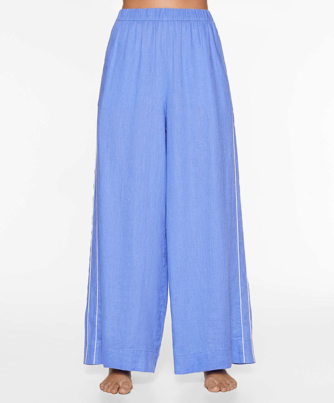 Moudda Oysho - Pantalon 100% Lin avec Passepoil Taille Moyenne - Tunisie 5
