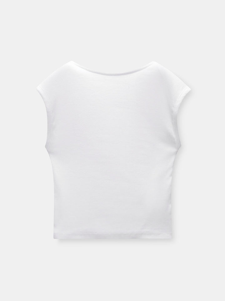 Moudda PULL & BEAR - Body Côtelé Manches Entières Encolure Dos - Tunisie 1