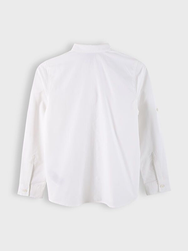 Moudda LC Waikiki - Chemise tissée manches longues basique Garçon Buxe blanc - Tunisie 2