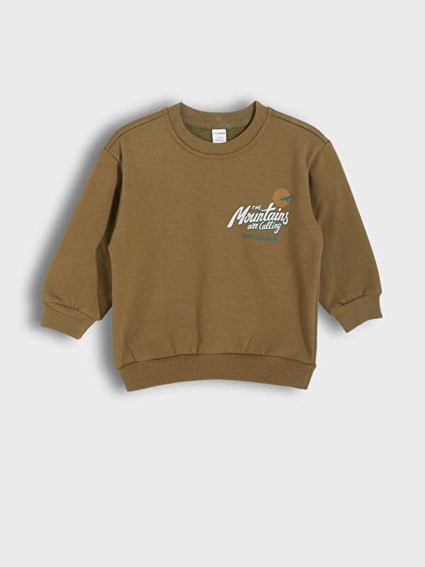 Moudda LC Waikiki - Sweatshirt en jersey Garçon Kaki - Tunisie 1