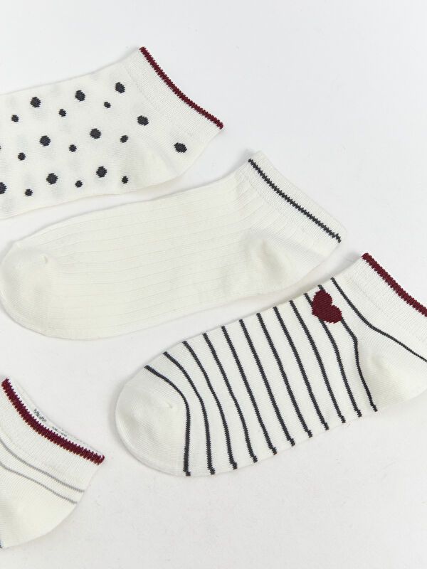 Moudda LC Waikiki - Chaussettes pour sneakers Femme Ecru - Tunisie 2