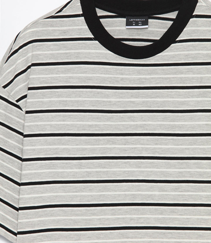 Moudda Lefties - T-Shirt - Rayure Tissée (Gris Vigo) - Tunisie 4