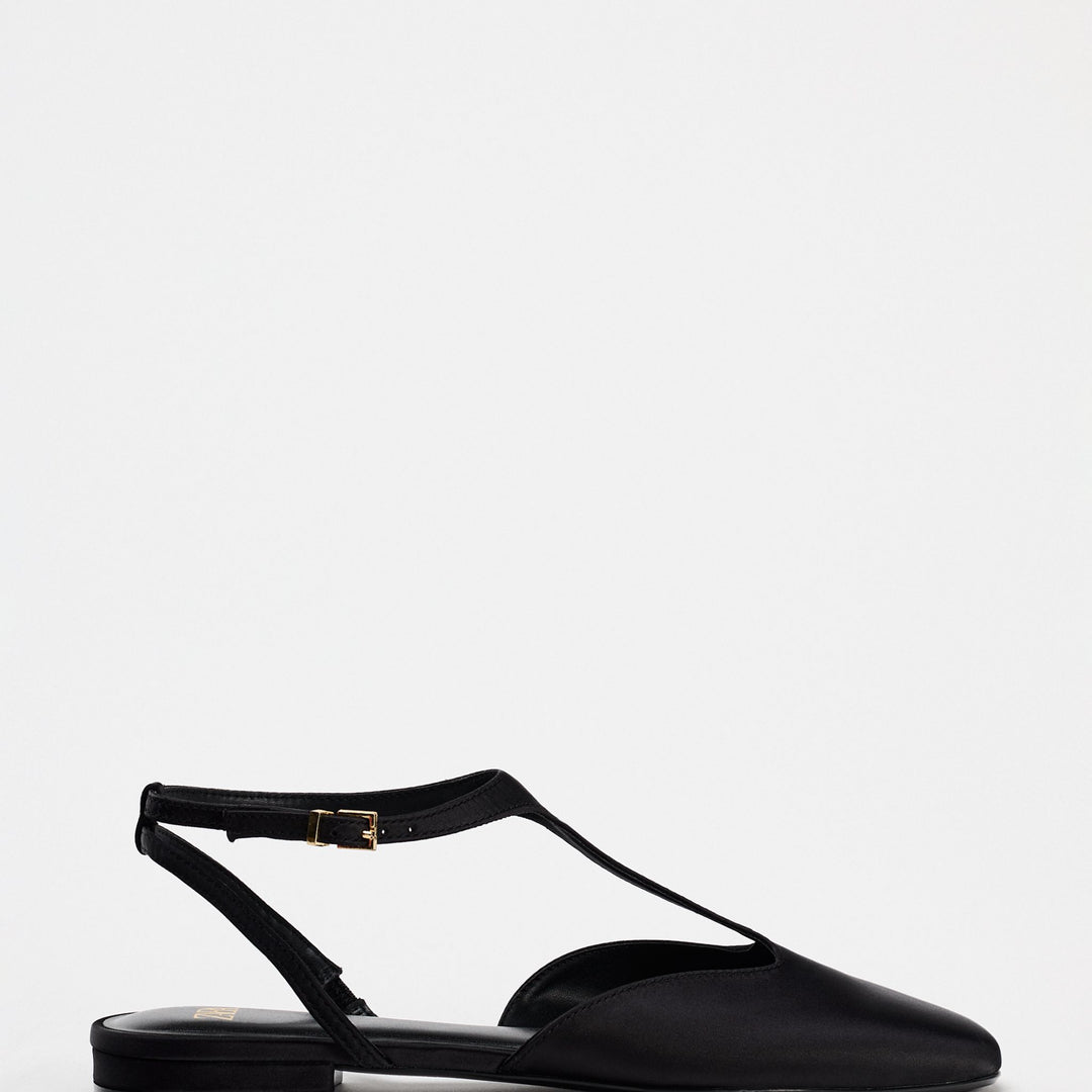 Moudda ZARA - Chaussures plates T-bar satin - Tunisie 2