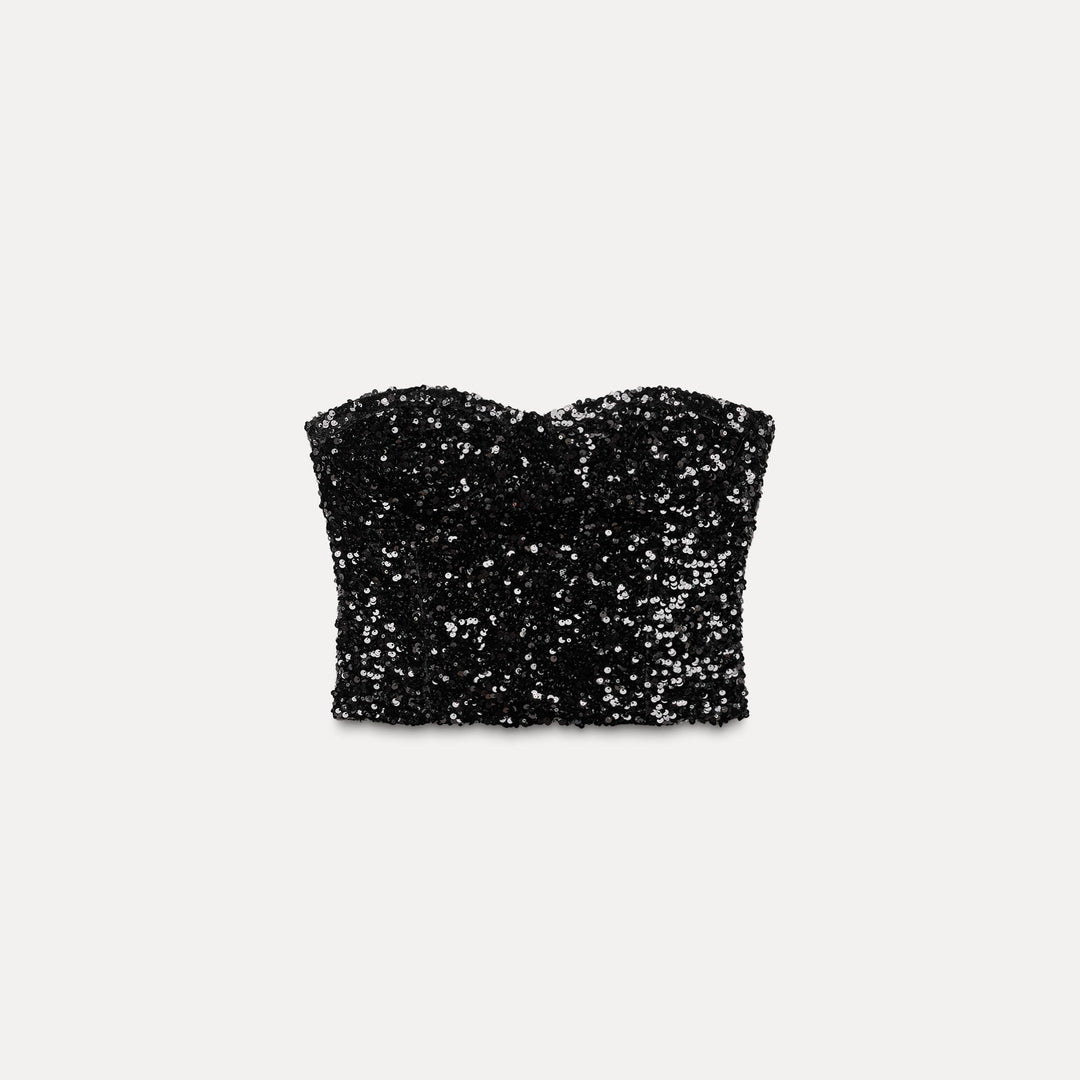 Moudda ZARA - Top bustier pailleté de fête - Tunisie 2
