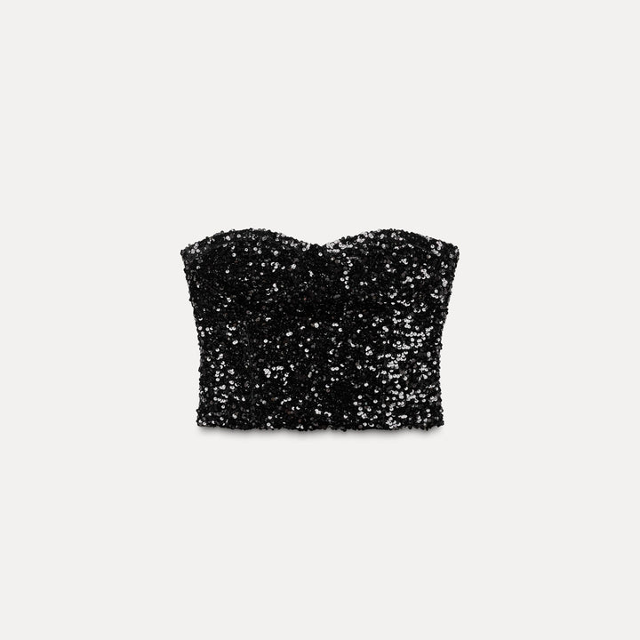 Moudda ZARA - Top bustier pailleté de fête - Tunisie 2