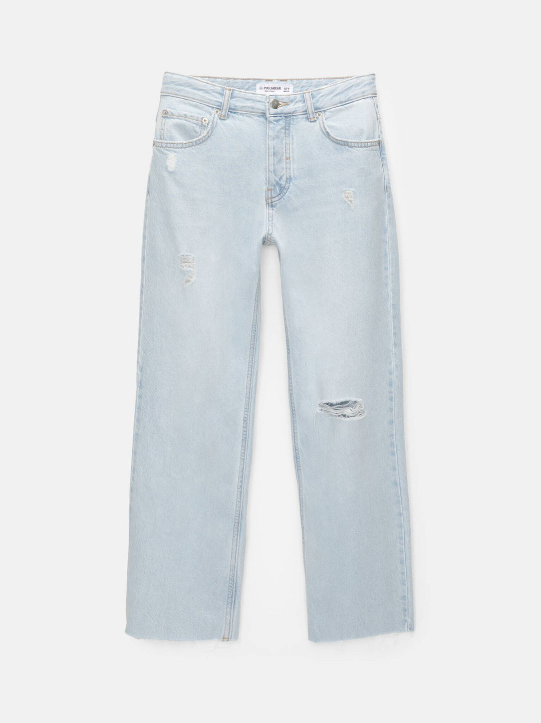 Moudda PULL & BEAR - Pantalon Denim Droit Taille Moyenne Cheville - Tunisie 1