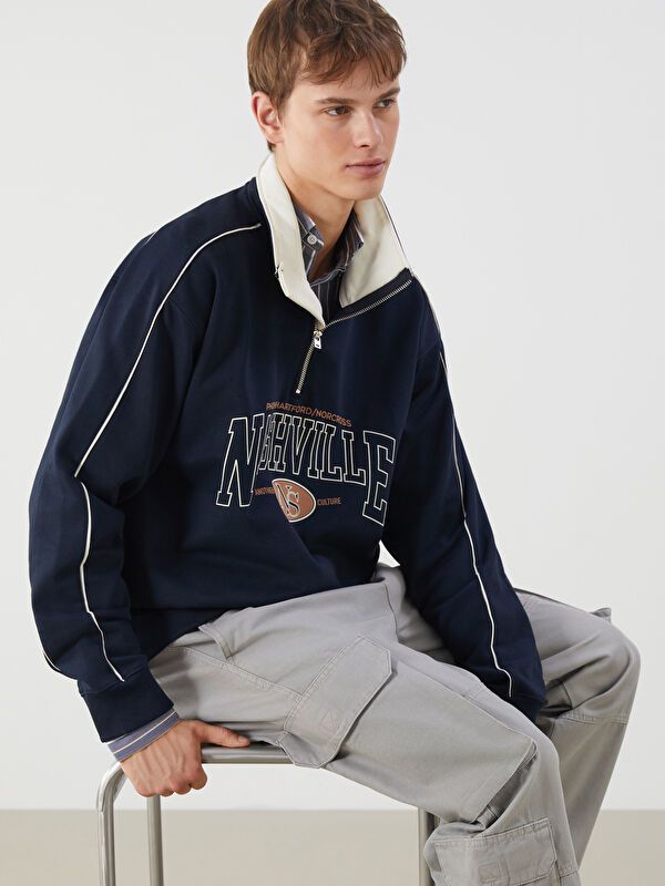 Moudda LC Waikiki - Sweatshirt en jersey Homme Marine - Tunisie 1