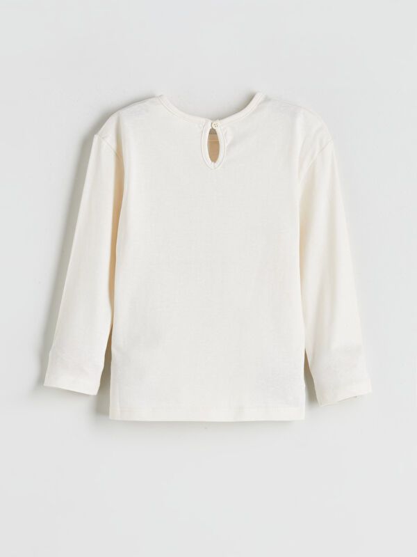 Moudda LC Waikiki - Body en jersey manches longues Fille Crème - Tunisie 2