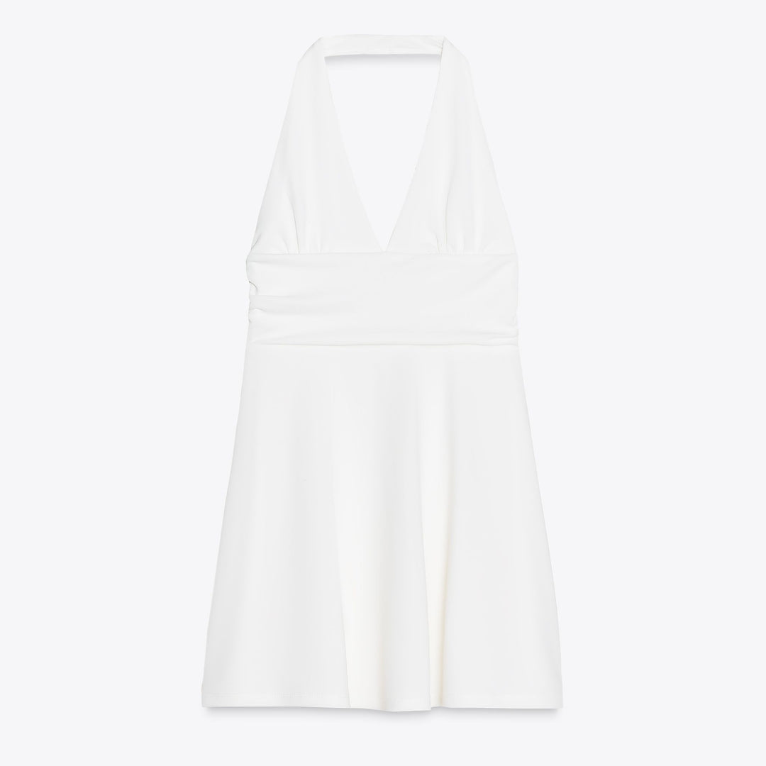 Moudda ZARA - Robe Mini Halter - Col Piqué & Bas Volume - Tunisie 1