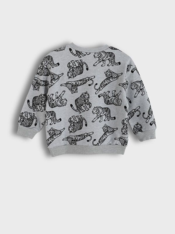 Moudda LC Waikiki - Pack sweatshirt jersey Garçon Beige melange pr - Tunisie 5