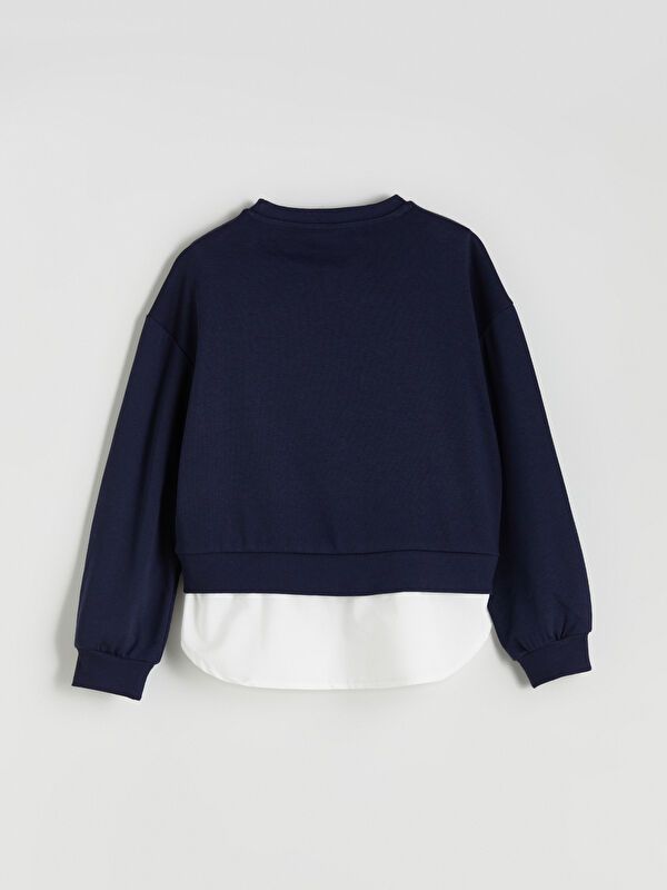 Moudda LC Waikiki - Sweatshirt en jersey sous licence Fille Marine - Tunisie 3