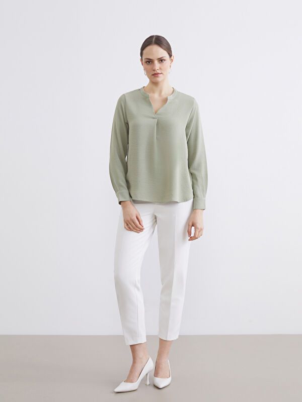Moudda LC Waikiki - Chemisier (blouse) manches longues en tissu pour Femme - Tunisie 2