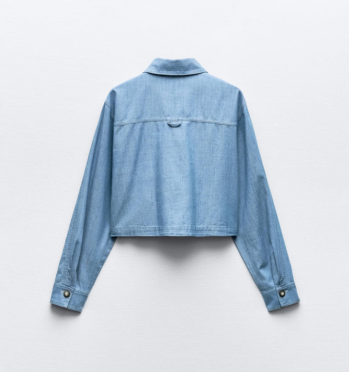 Moudda ZARA - Chemise courte en chambray – ensemble coordonné - Tunisie 3