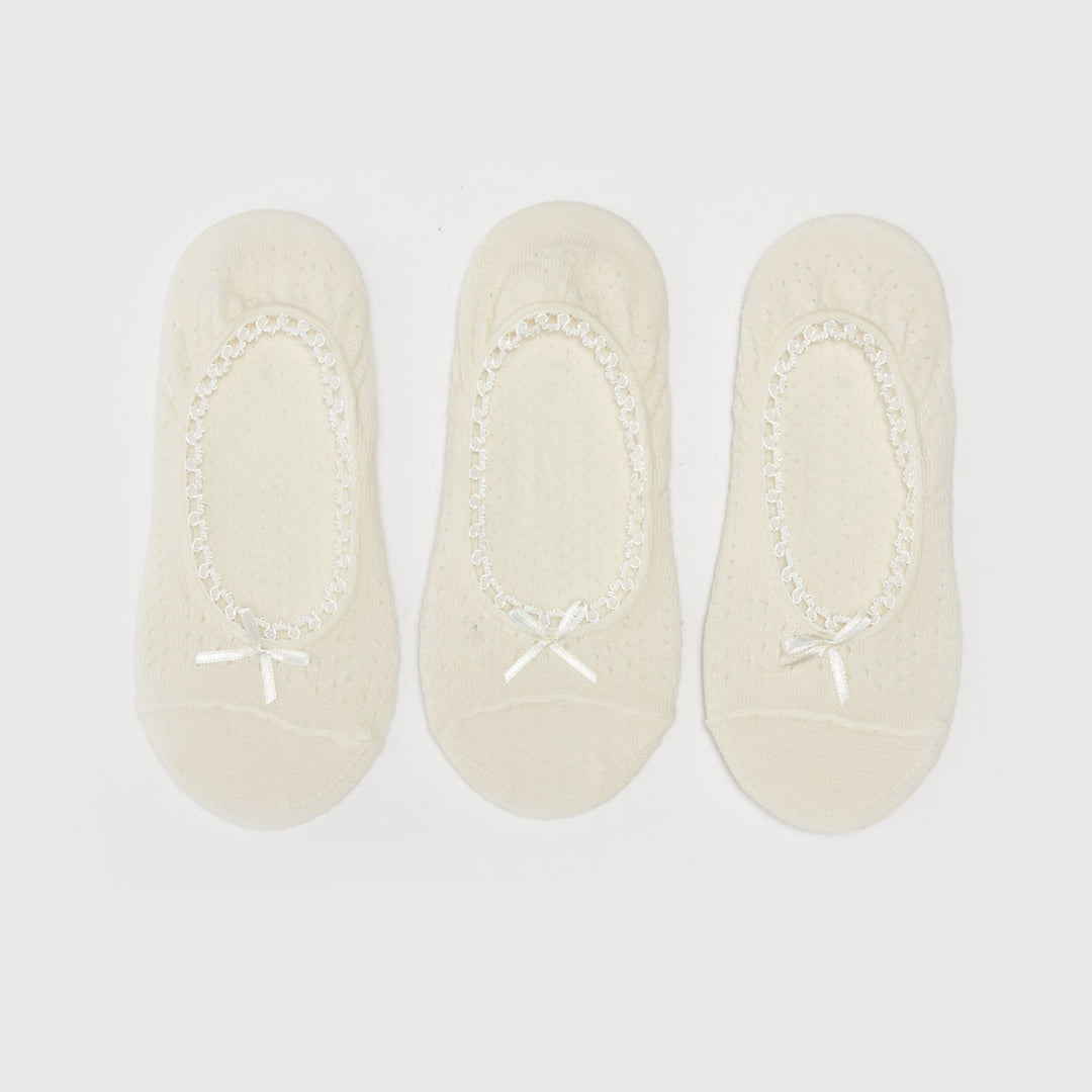 Moudda LC Waikiki - Chaussettes invisibles Femme Ecru - Tunisie 1