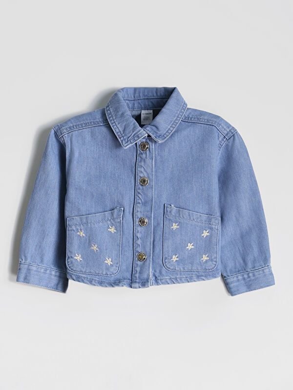 Moudda LC Waikiki - Manteau tissé en denim Fille Rodéo mid indigo - Tunisie 1