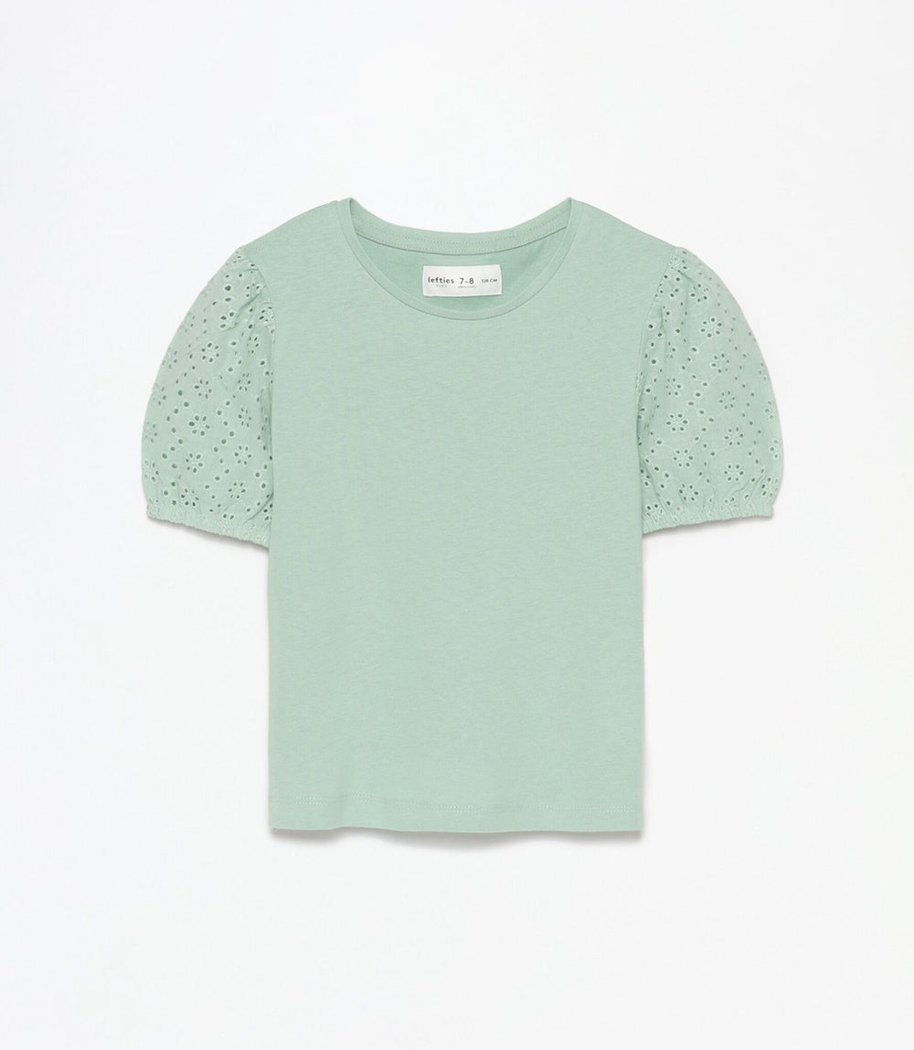 Moudda Lefties - T-Shirt Broderie Suisse - Février Fille - Tunisie 2