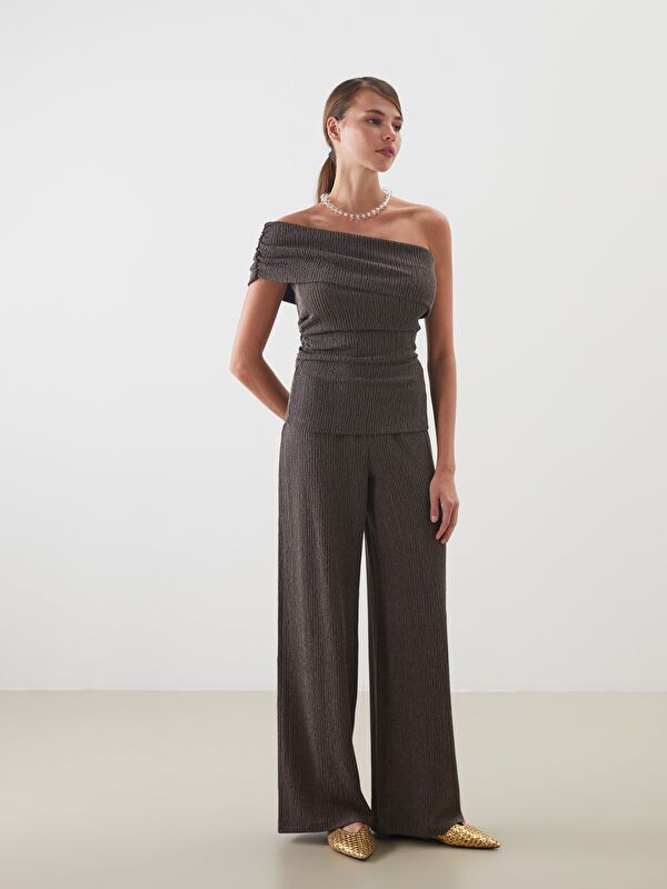 Moudda LC Waikiki - Pantalon en jersey Femme Brun foncé - Tunisie 1