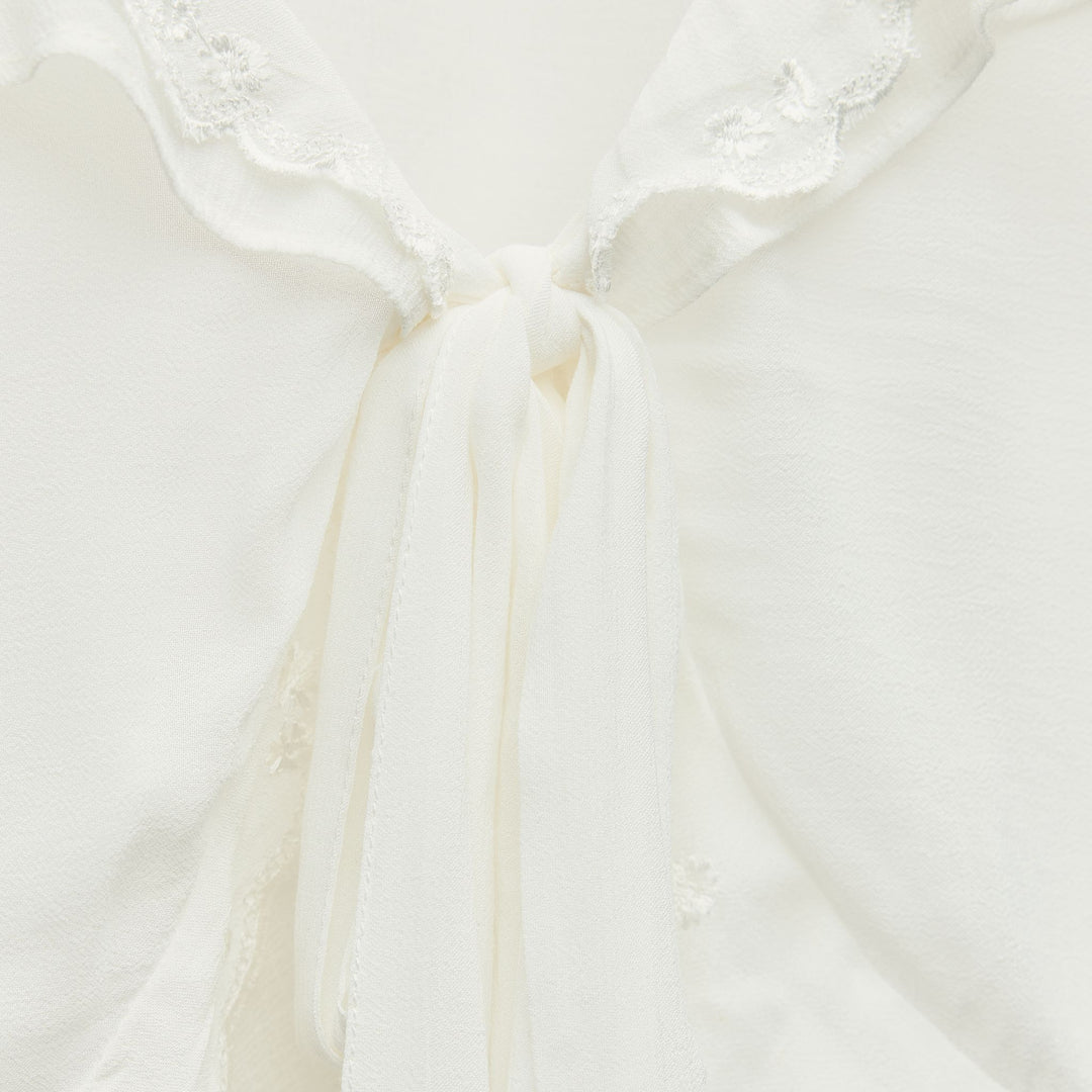 Moudda ZARA - Chemise Gaze - Volants, Broderies & Nœud - Tunisie 4