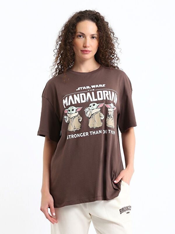 Moudda LC Waikiki - Body jersey manches courtes licence Femme Brun - Tunisie 1