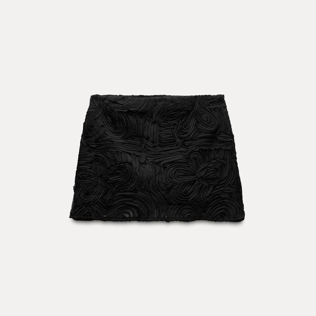 Moudda ZARA - Ensemble jupe-pantalon semi-transparent, fleurs 3D - Tunisie 1
