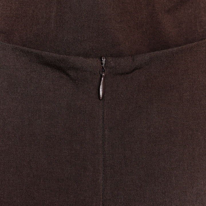 Moudda ZARA - Robe Midi Drapée - Marron - Tunisie 3