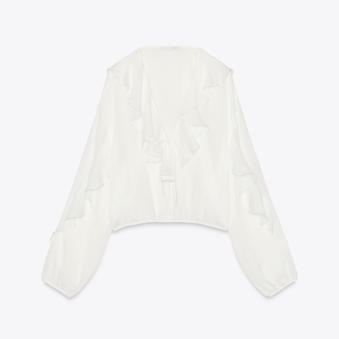 Moudda ZARA - Blouse Fluide - Volants - Tunisie 1