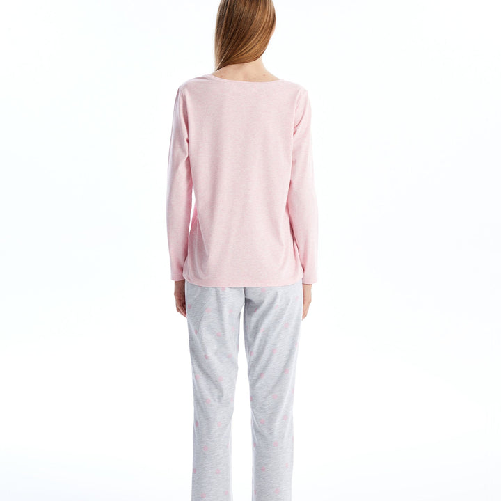 Moudda LC Waikiki - Pyjama en jersey manches longues Femme Mélange gris à - Tunisie 4