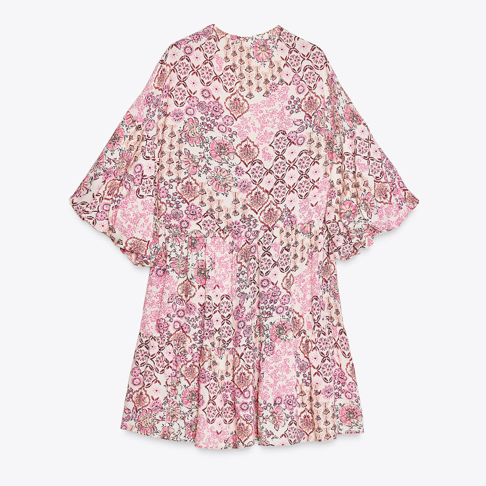 Moudda ZARA - Robe Fluide Imprimée - Pompons - Tunisie 2