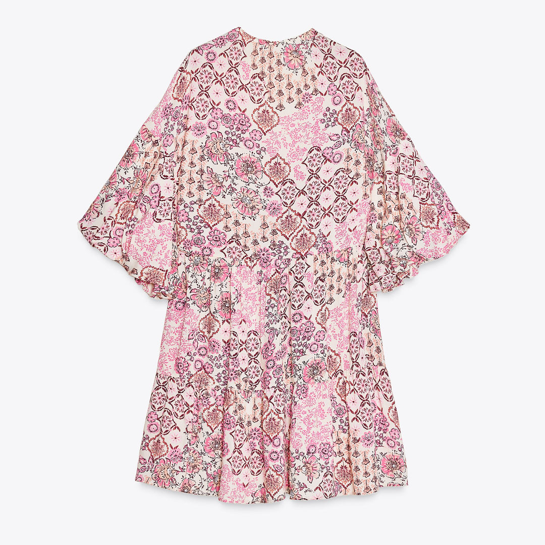 Moudda ZARA - Robe Fluide Imprimée - Pompons - Tunisie 2