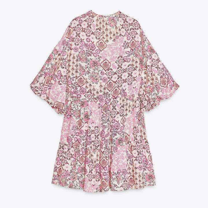 Moudda ZARA - Robe Fluide Imprimée - Pompons - Tunisie 2