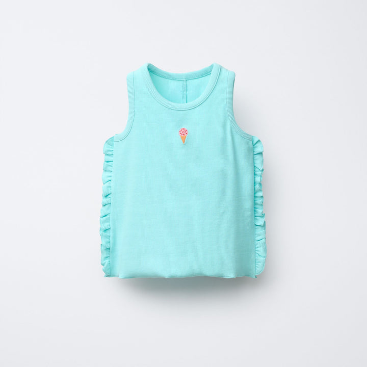 Moudda ZARA - T-Shirt Enfant - Côtes, Manches Courtes, Volant & Détail - Tunisie 1