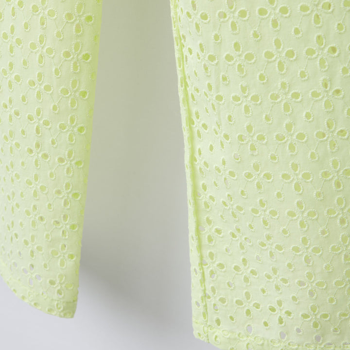 Moudda ZARA - Pantalon Fille - Schiffli & Vert Citron - Tunisie 4