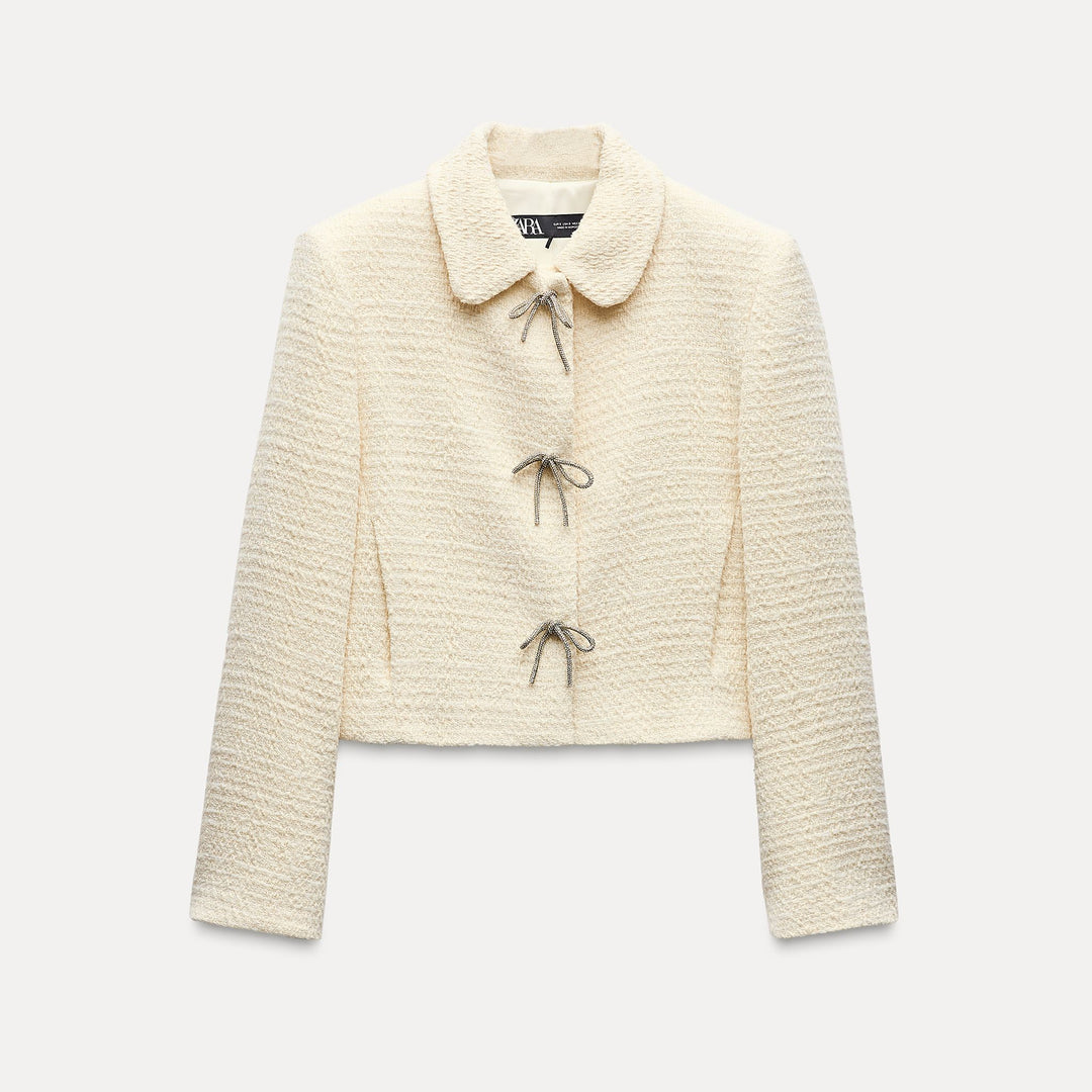 Moudda ZARA - Veste tissu brut strass nœud - Tunisie 1