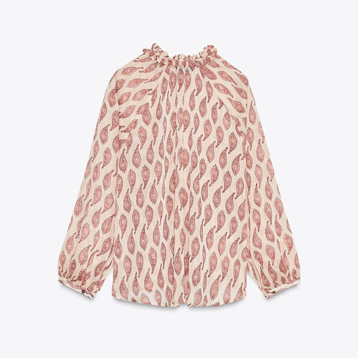 Moudda ZARA - Chemise Lurex - Cachemire & Appliques Col - Tunisie 2