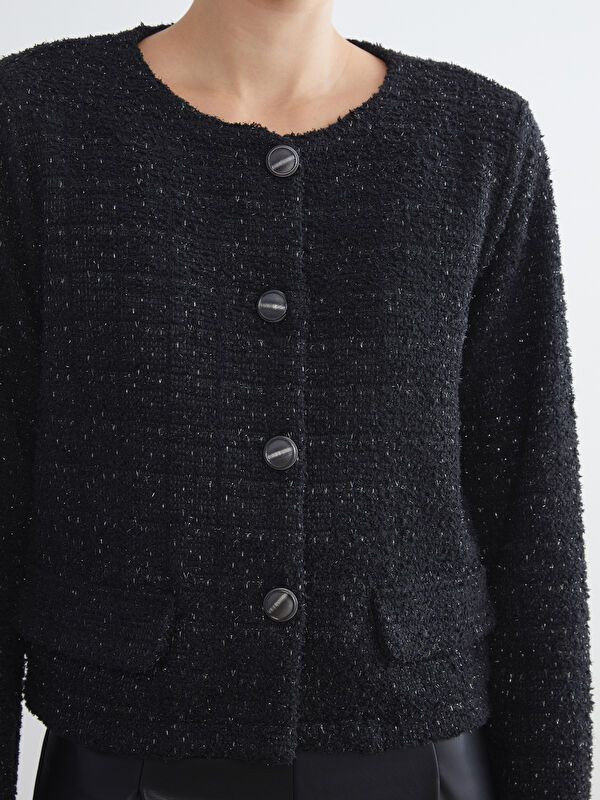 Moudda LC Waikiki - Veste tissée Femme À carreaux noirs - Tunisie 3