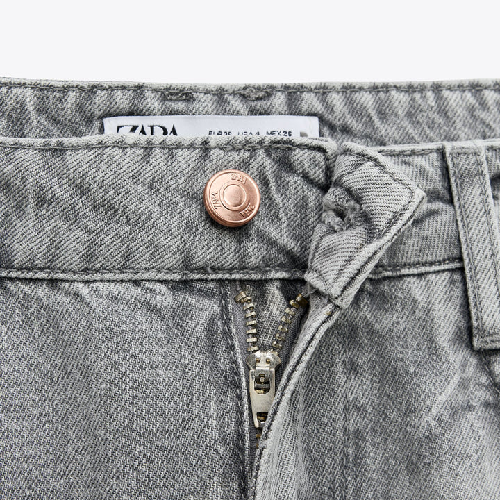 Moudda ZARA - Jean - Taille Haute & Wide Leg (Gris) - Tunisie 4