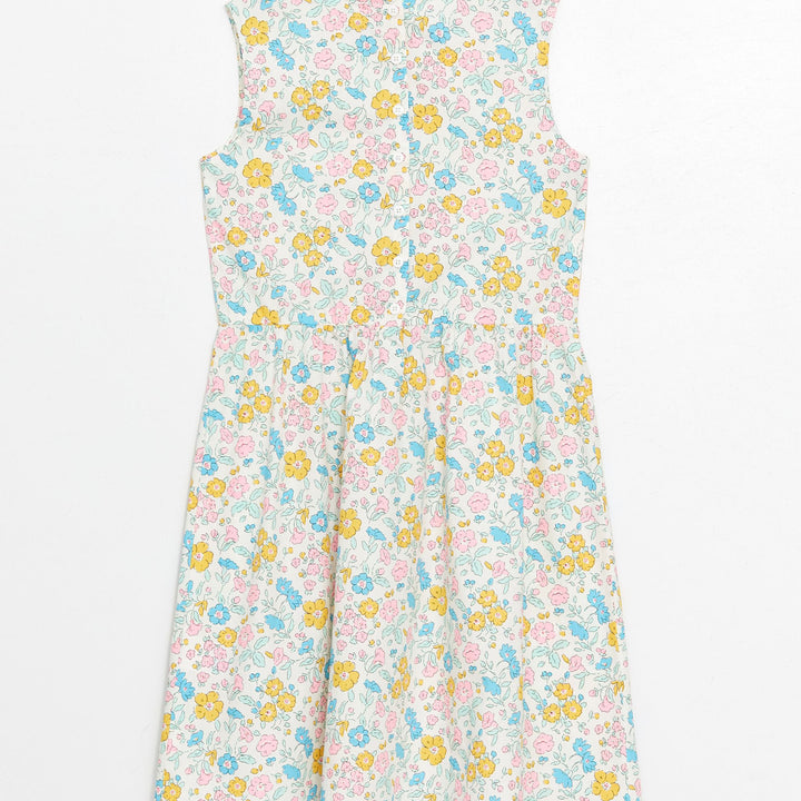 Moudda LC Waikiki - Robe tissée manches courtes Fille Imprimé écru - Tunisie 2