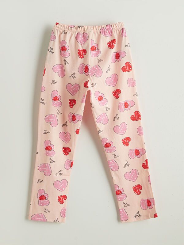 Moudda LC Waikiki - Pyjama en jersey manches longues moyen Fille Imprimé rose clair - Tunisie 5