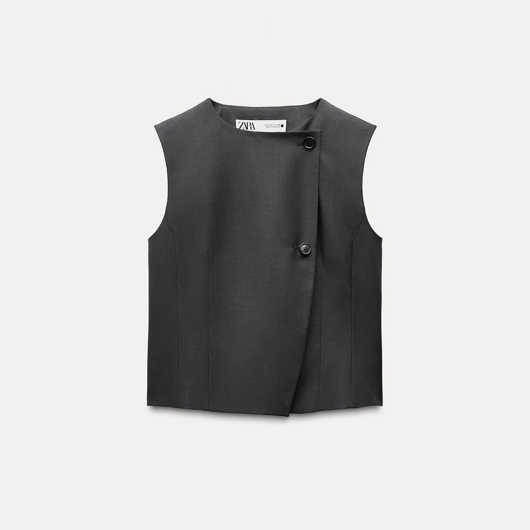 Moudda ZARA - Set gilet-top croisé boutons - Tunisie 1