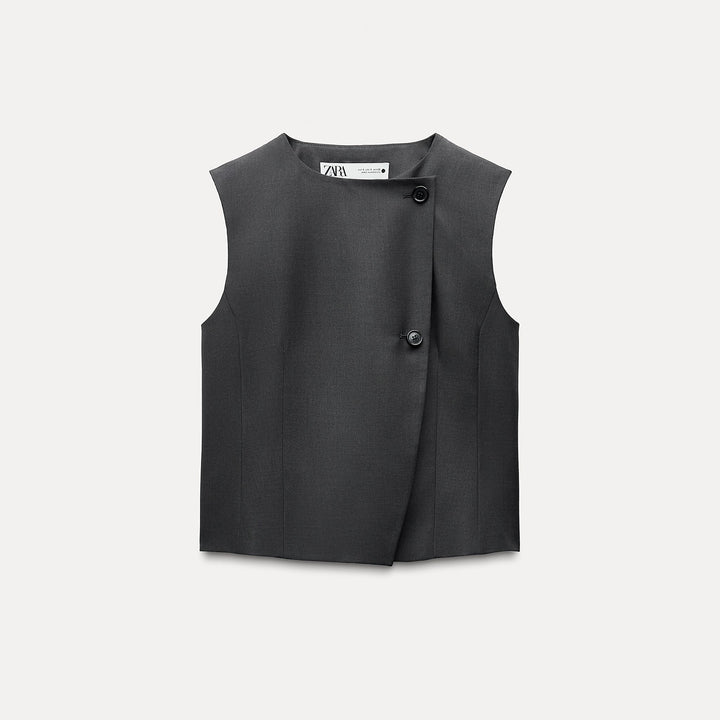 Moudda ZARA - Set gilet-top croisé boutons - Tunisie 1