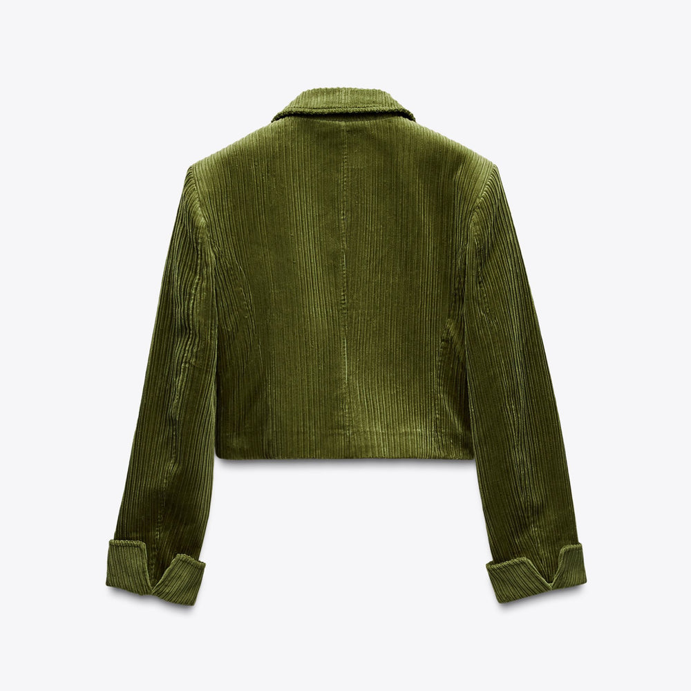 Moudda ZARA - Blazer Court Velours - Col Chemisier - Tunisie 2