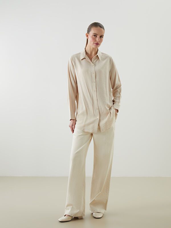 Moudda LC Waikiki - Tunique à manches longues Femme Beige clair - Tunisie 2