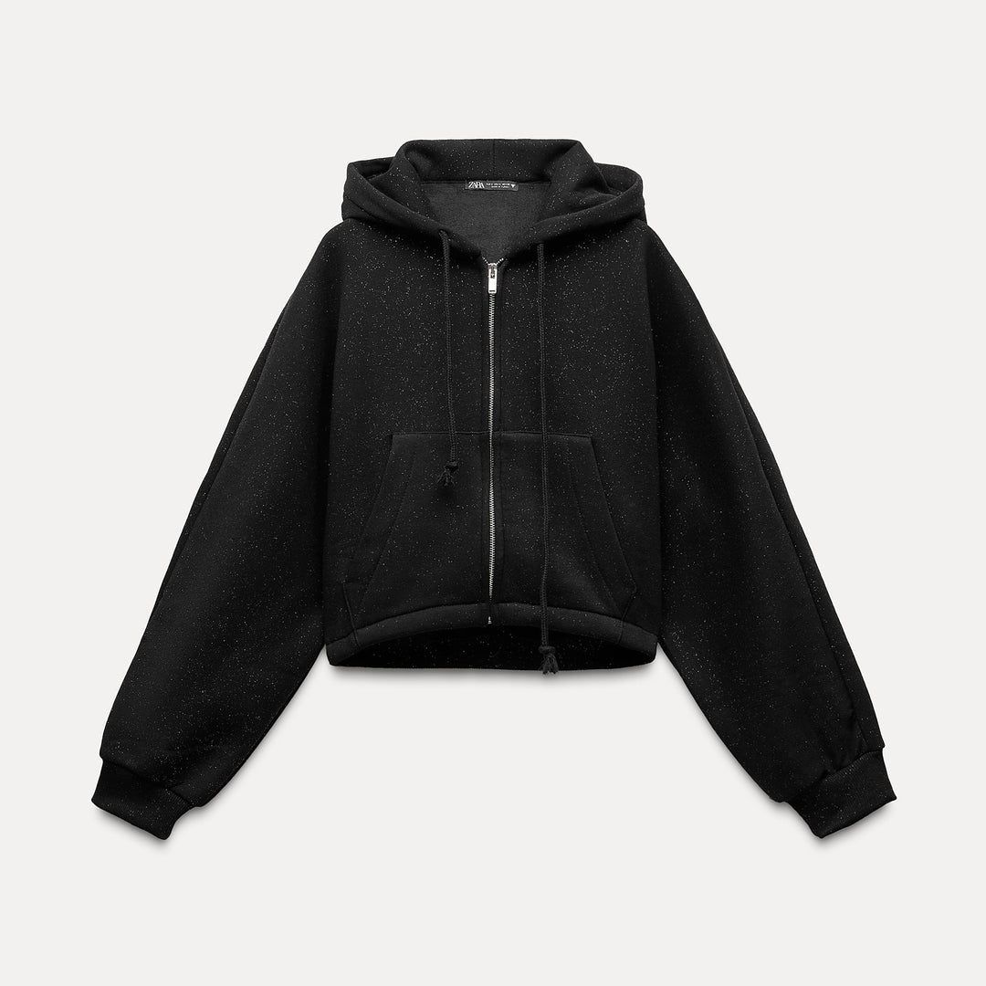 Moudda ZARA - Veste bomber manches longues, paillettes noires - Tunisie 1