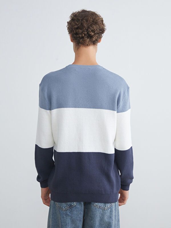 Moudda LC Waikiki - Pull rayé en tricot couleur Anthracite pour hommes - Tunisie 4