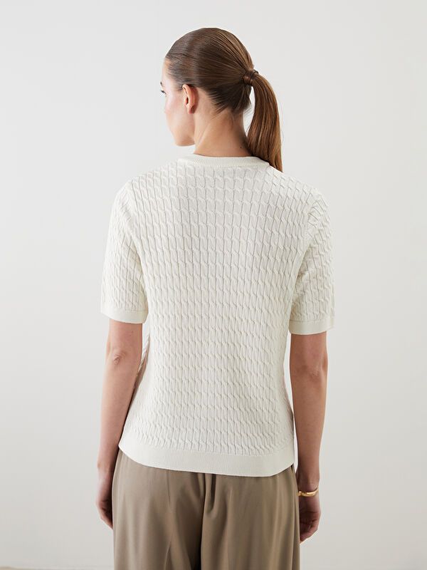 Moudda LC Waikiki - Cardigan fin en tricot Femme Ecru - Tunisie 4