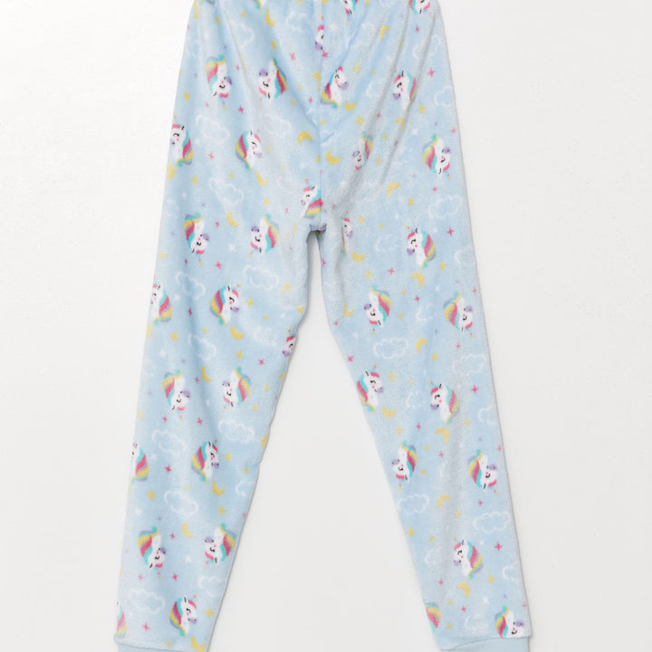 Moudda LC Waikiki - Pyjama en jersey manches longues épais Fille Bleu moyen - Tunisie 5