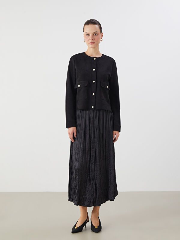 Moudda LC Waikiki - Chemise tissée manches longues Femme Noir - Tunisie 2