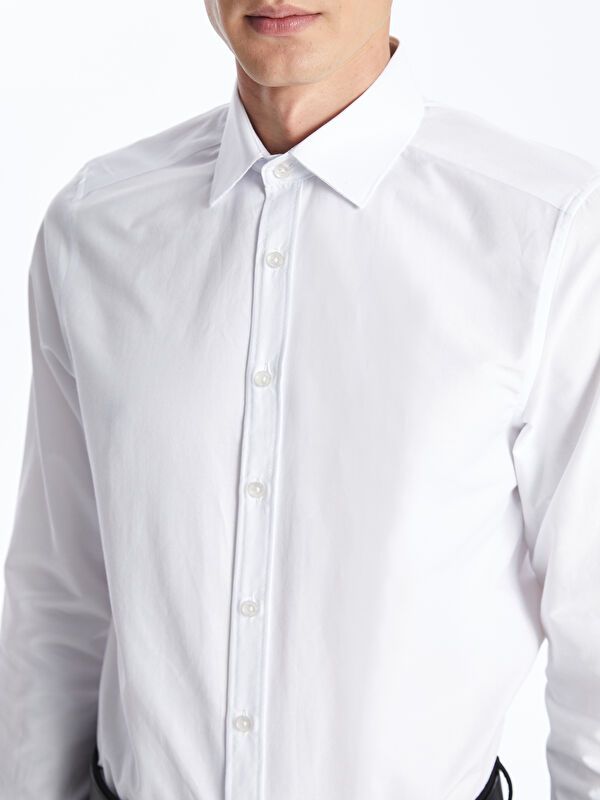 Moudda LC Waikiki - Chemise tissée manches longues basique Homme Buxe blanc - Tunisie 3